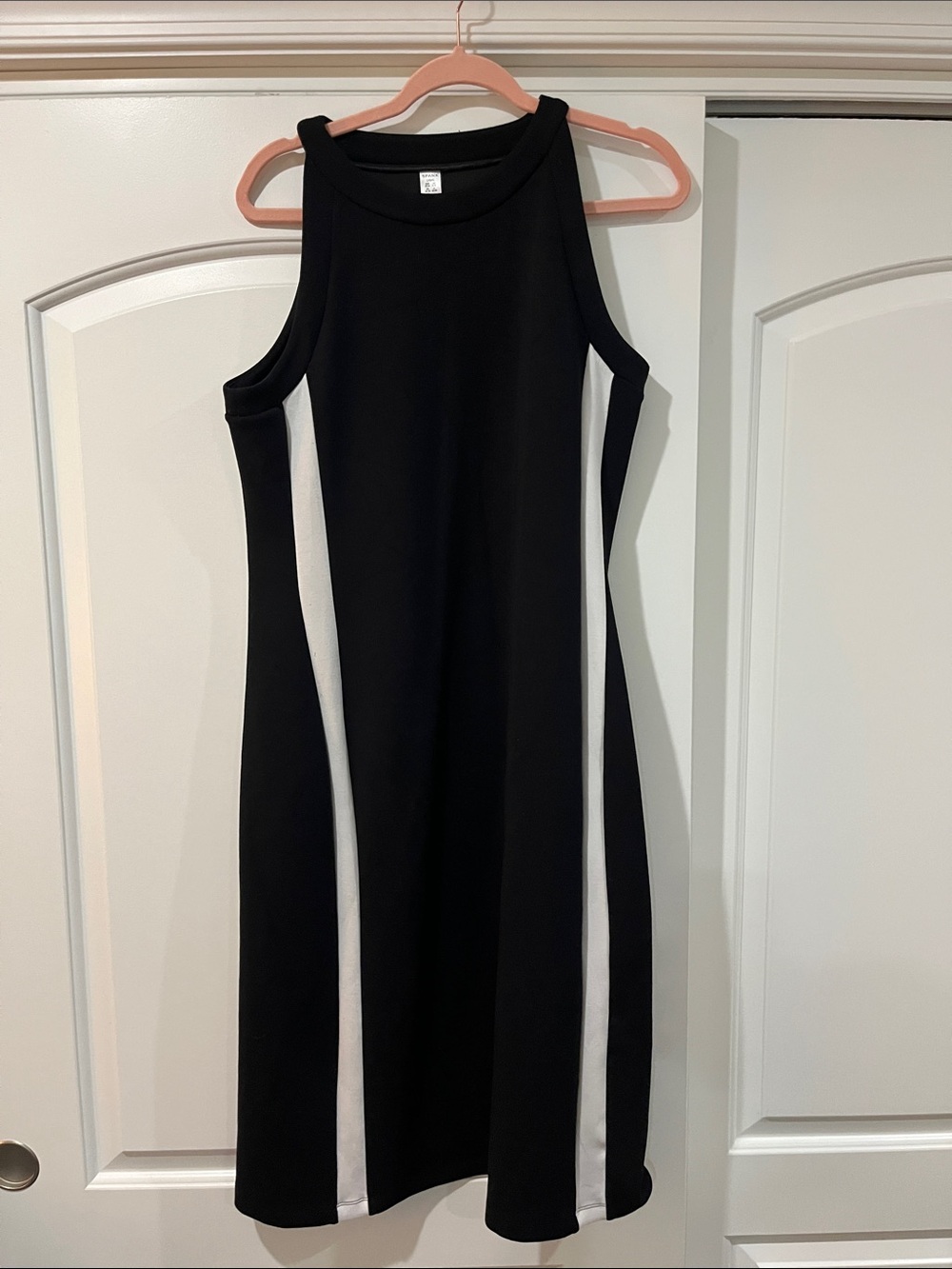 Black illusion midi dress